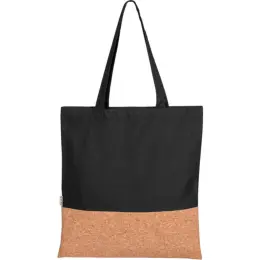 Okiyo Shukaku Cork & Cotton Shopper Black Front Unbranded